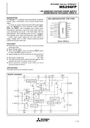 M5296FP Datasheet PDF MITSUBISHI ELECTRIC 