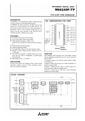 M66240FP Datasheet PDF MITSUBISHI ELECTRIC 