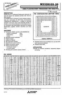 M33281GS-20 Datasheet PDF MITSUBISHI ELECTRIC 
