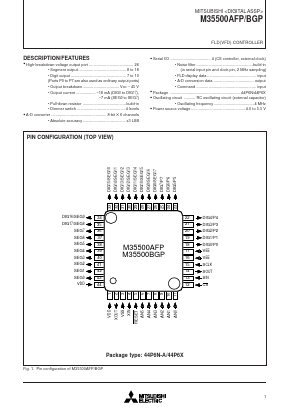 M35500AFP Datasheet PDF MITSUBISHI ELECTRIC 