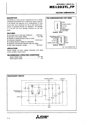M51203TL Datasheet PDF MITSUBISHI ELECTRIC 