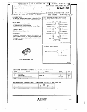M54515P Datasheet PDF MITSUBISHI ELECTRIC 