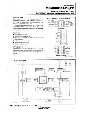 M6M80011AP Datasheet PDF MITSUBISHI ELECTRIC 