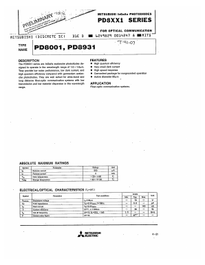 PD8001 Datasheet PDF MITSUBISHI ELECTRIC 
