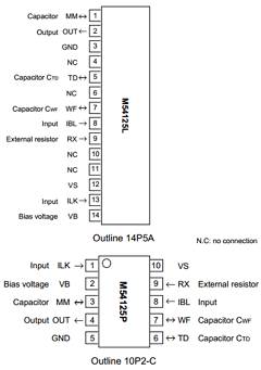 M54125P Datasheet PDF MITSUBISHI ELECTRIC 