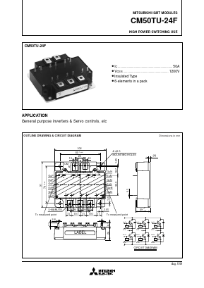 CM50TU-24F Datasheet PDF MITSUBISHI ELECTRIC 