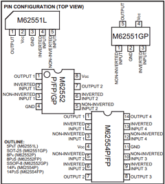 M62552P Datasheet PDF MITSUBISHI ELECTRIC 