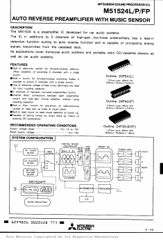 M51524L Datasheet PDF MITSUBISHI ELECTRIC 