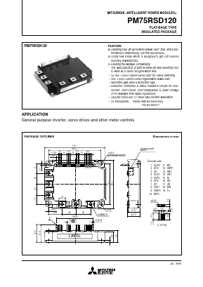 PM75RSD120 Datasheet PDF MITSUBISHI ELECTRIC 