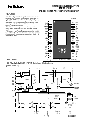 M63013FP Datasheet PDF MITSUBISHI ELECTRIC 