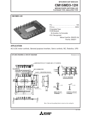 CM15MD3-12H Datasheet PDF MITSUBISHI ELECTRIC 