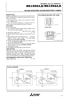 M51955A Datasheet PDF MITSUBISHI ELECTRIC 