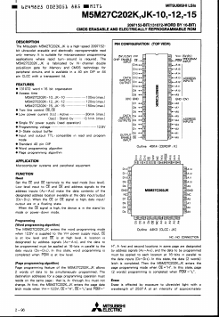 M5M27C202JK-15 Datasheet PDF MITSUBISHI ELECTRIC 