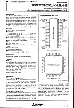 M5M27C202JK-15I Datasheet PDF MITSUBISHI ELECTRIC 