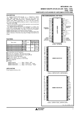 M5M5V108CKV-55XI Datasheet PDF MITSUBISHI ELECTRIC 