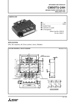 CM50TU-24H Datasheet PDF MITSUBISHI ELECTRIC 