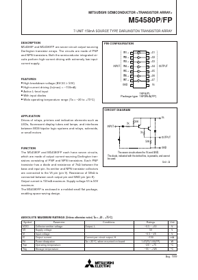 M54580FP Datasheet PDF MITSUBISHI ELECTRIC 