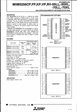 M5M5256CFP-55LX Datasheet PDF MITSUBISHI ELECTRIC 