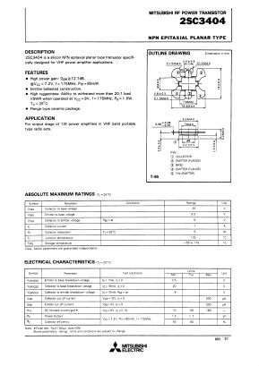 C4304 Datasheet PDF MITSUBISHI ELECTRIC 