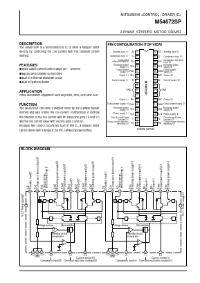 M54672SP Datasheet PDF MITSUBISHI ELECTRIC 