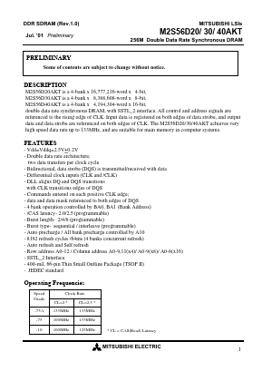 M2S56D20AKT-10L Datasheet PDF Mitsumi