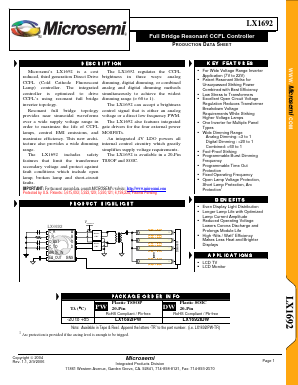 LX1692IPW-TR Datasheet PDF Mitsumi