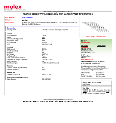 82-24-5911 Datasheet PDF Molex Connectors
