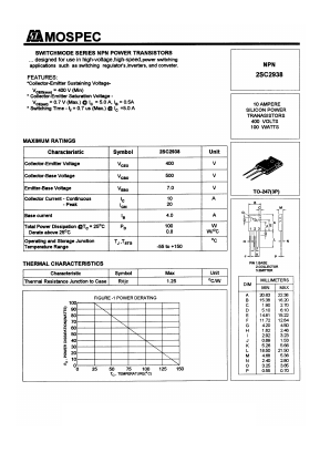 C2938 Datasheet PDF Mospec Semiconductor
