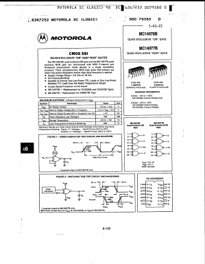 MC14077BAL Datasheet PDF Motorola => Freescale
