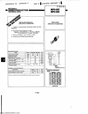MPS-U56 Datasheet PDF Motorola => Freescale