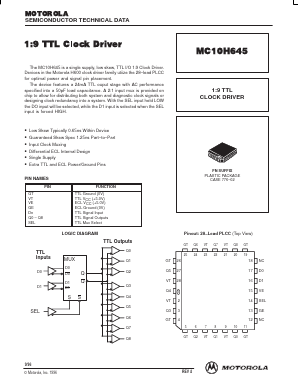 MC10H645 Datasheet PDF Motorola => Freescale