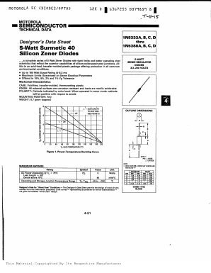 1N5333C Datasheet PDF Motorola => Freescale