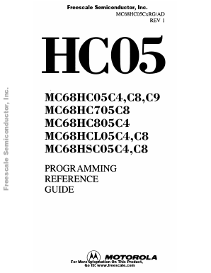 68HCL05C4 Datasheet PDF Motorola => Freescale