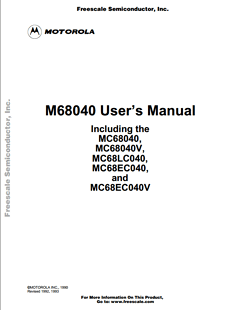 MC68LC040 Datasheet PDF Motorola => Freescale
