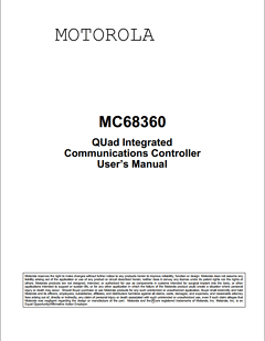 MC68360ZP25 Datasheet PDF Motorola => Freescale
