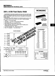 MCM6206C Datasheet PDF Motorola => Freescale