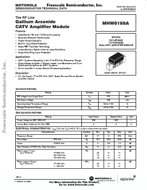 MHW8188A Datasheet PDF Motorola => Freescale