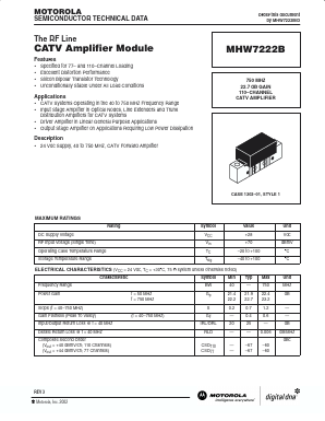 MHW7222B Datasheet PDF Motorola => Freescale