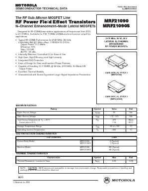 MRF21090 Datasheet PDF Motorola => Freescale