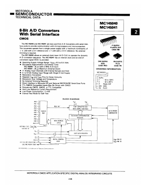 MC145040DW2 Datasheet PDF Motorola => Freescale