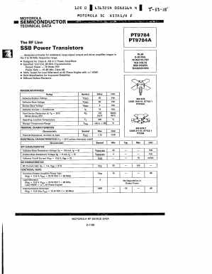 PT9784 Datasheet PDF Motorola => Freescale