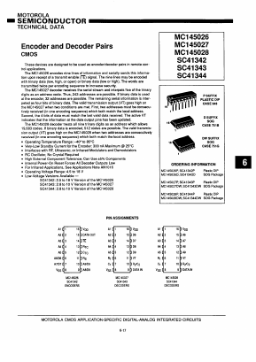 SC41344D Datasheet PDF Motorola => Freescale