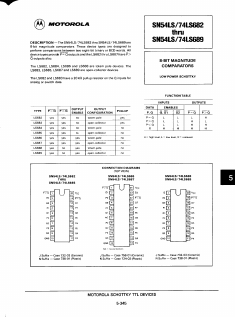 SN74LS685J Datasheet PDF Motorola => Freescale