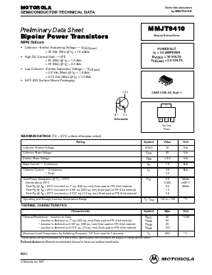 MMJT9410 Datasheet PDF Motorola => Freescale