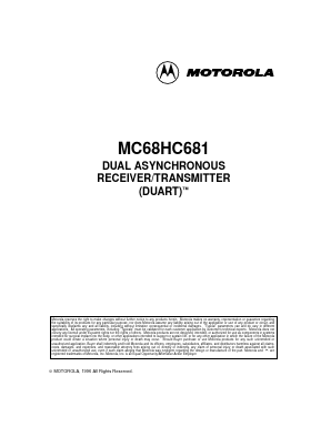 MC68HC681P Datasheet PDF Motorola => Freescale