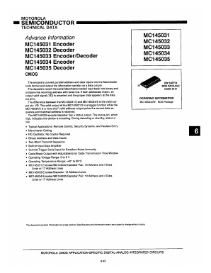 MC145035 Datasheet PDF Motorola => Freescale