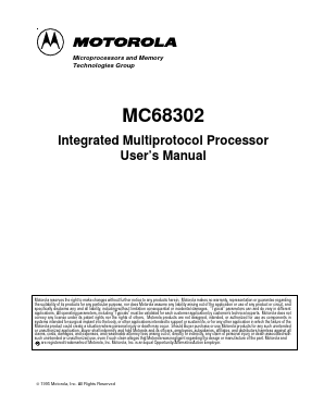 MC68302RC25 Datasheet PDF Motorola => Freescale