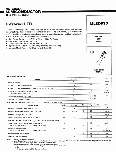 MLED930 Datasheet PDF Motorola => Freescale