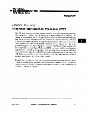MC68302IRC16 Datasheet PDF Motorola => Freescale