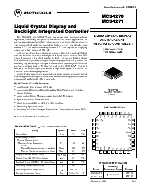 MC34270 Datasheet PDF Motorola => Freescale